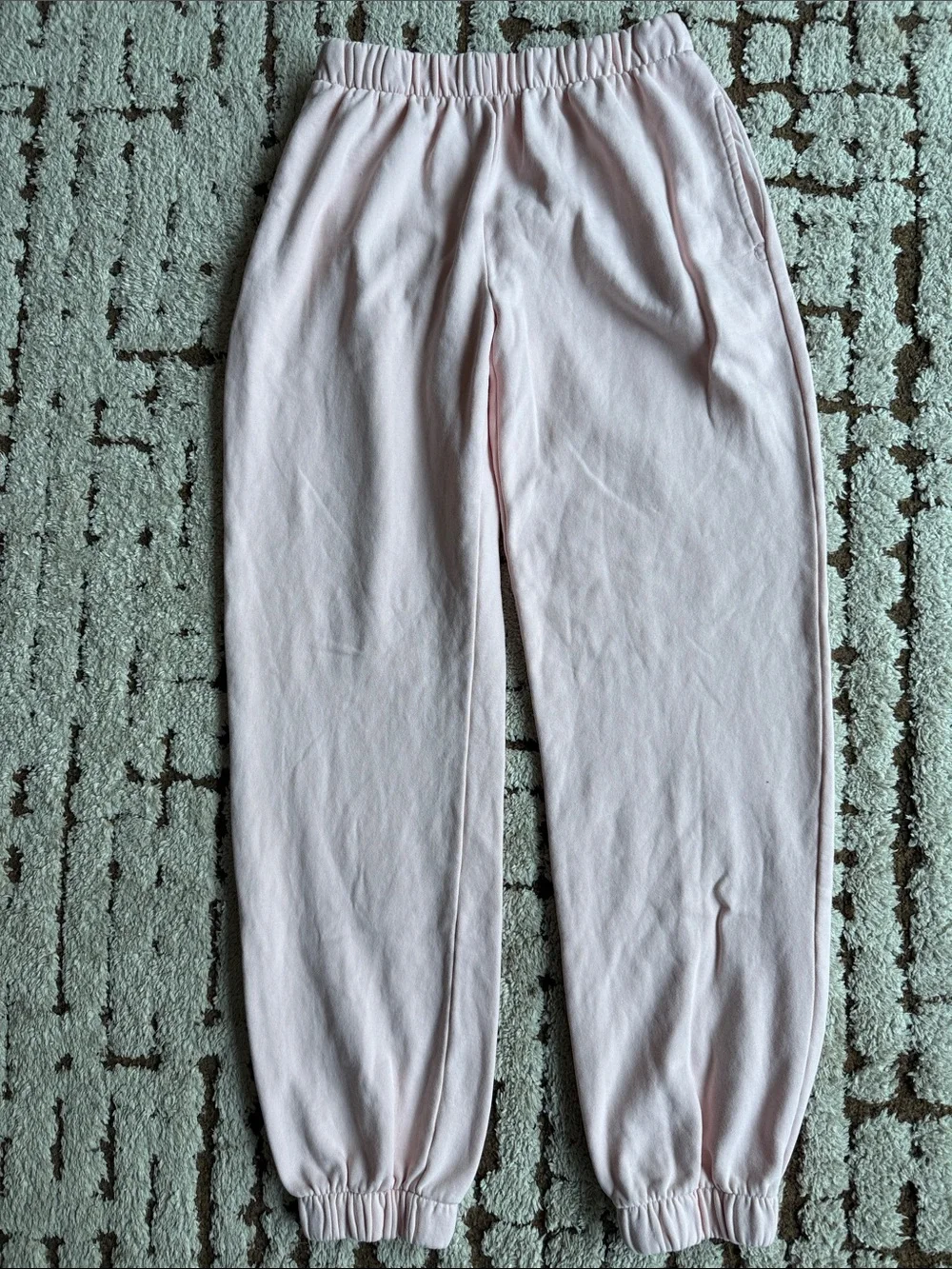 Like New! Brandy Melville Light Pink Elastic Waist Joggers, sz Medium